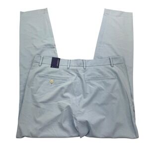 B. Draddy Pants Mens 34 Light Blue Kelly Pant Performance Golf Heather Batik